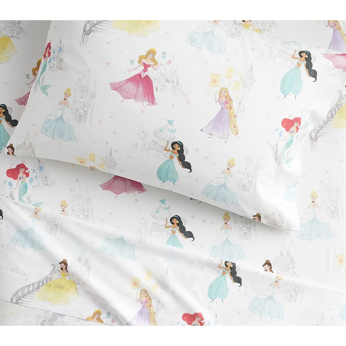 Pottery Barn Kids Disney Princess Castle Sheet Set - Queen